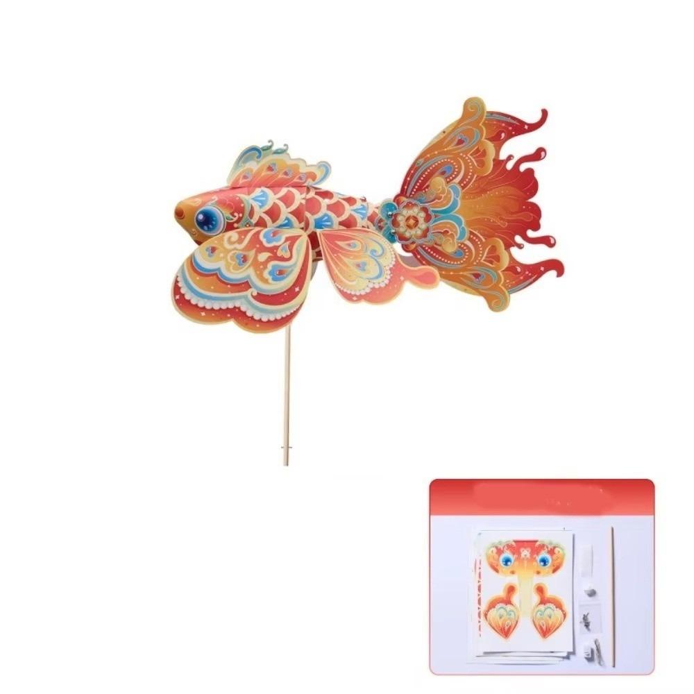 DIY Material Package New Year Koi Fish Lantern Luminous Hand-held Lantern  Mid-Autumn Festival