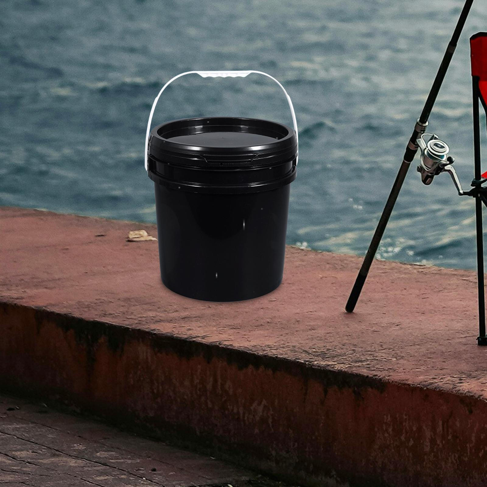 

Ведро Универсальное Ведро Сверхпрочный Контейнер для хранения продуктов с ручкой и крышкой для краски воды дома 15L