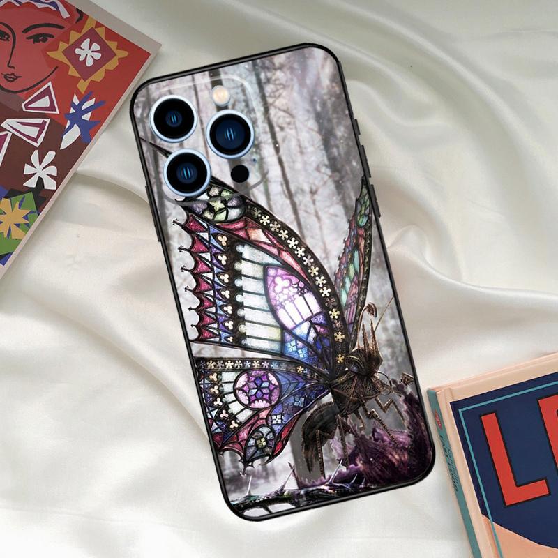 

Colorful Butterfly Phone Case For iPhone 16 15 14 12 11 13 17 Pro Max 15 16 Plus 13 Mini 16e 17 Air Funda Cover iPhone 16