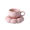 Sunflower Coffee Mug Aesthetic Ceramic Cloud Cup Decorative Saucer Afternoon Tea Water Cup Office Decor Home Mug Drinkware