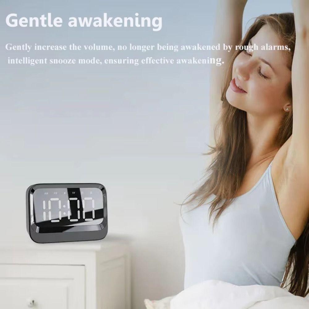 Stereo Sound Bluetooth Speaker Digital Display FM Radio Multifunctional Music Player  Desktop