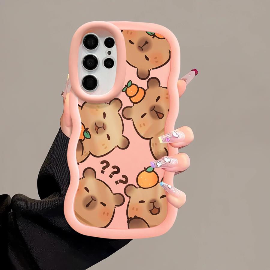 Case for Samsung Galaxy S23 Plus S22 Ultra S25 A26 S20 FE A25 S21 S24 Soft Phone Cover A35 A24 A55 A36 A54 A34 Capybara Cute