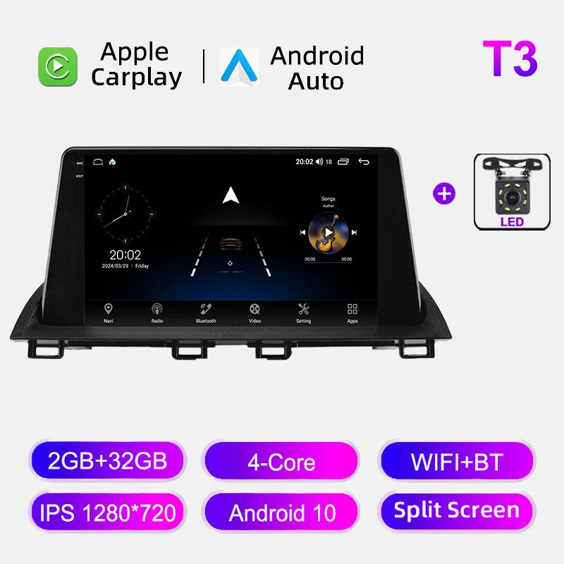 Car Radio WIFI+4G BT CarPlay For Mazda 3 Axela 2014-2017 Multimedia Video Player GPS Navigation Stereo Audio Head Unit Autoradio