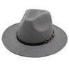 Suit Top Hat American Drama Belt Buckle Jazz Hat Men And Women Felt Hat Woolen Hat Big Brim Fedora Hat Jackson