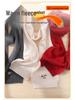 Versatile High-End Knit Scarf with Cute Puppy Embroidery for All Ages – Warm and Stylish Neck Gaiter for Autumn and Winter