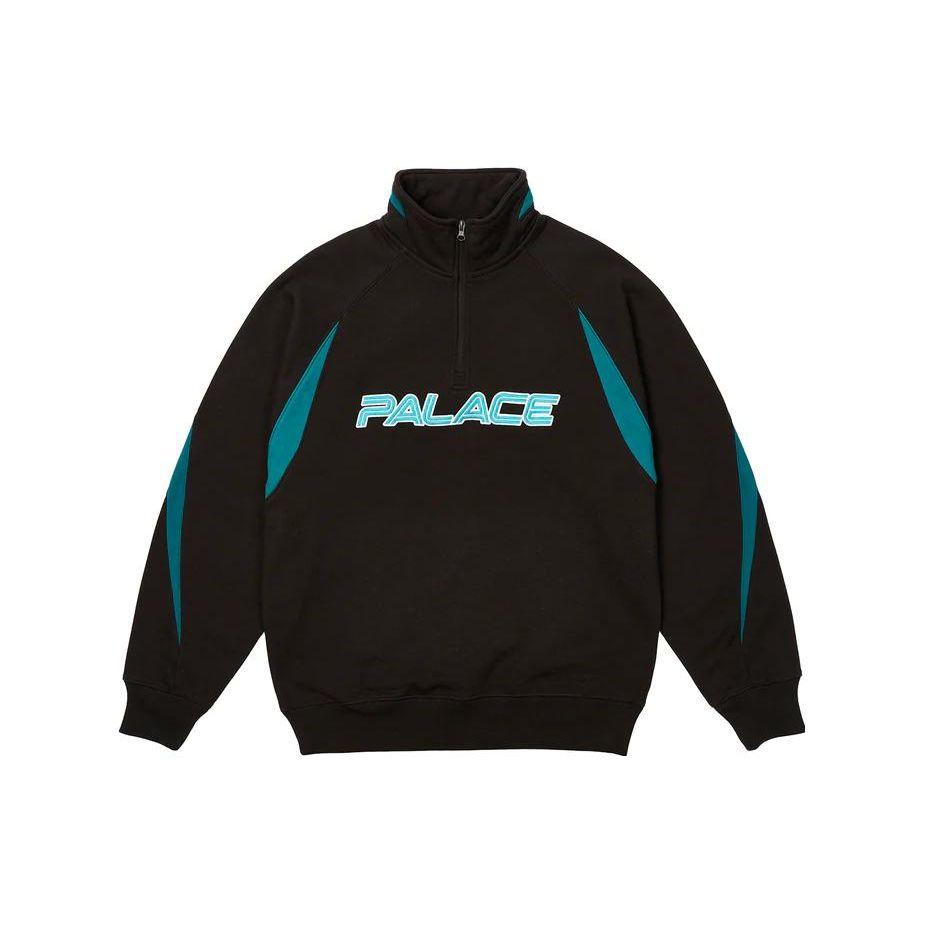 

Черные топы унисекс с молнией 1/4 Palace Isnt It P25CS133 XL