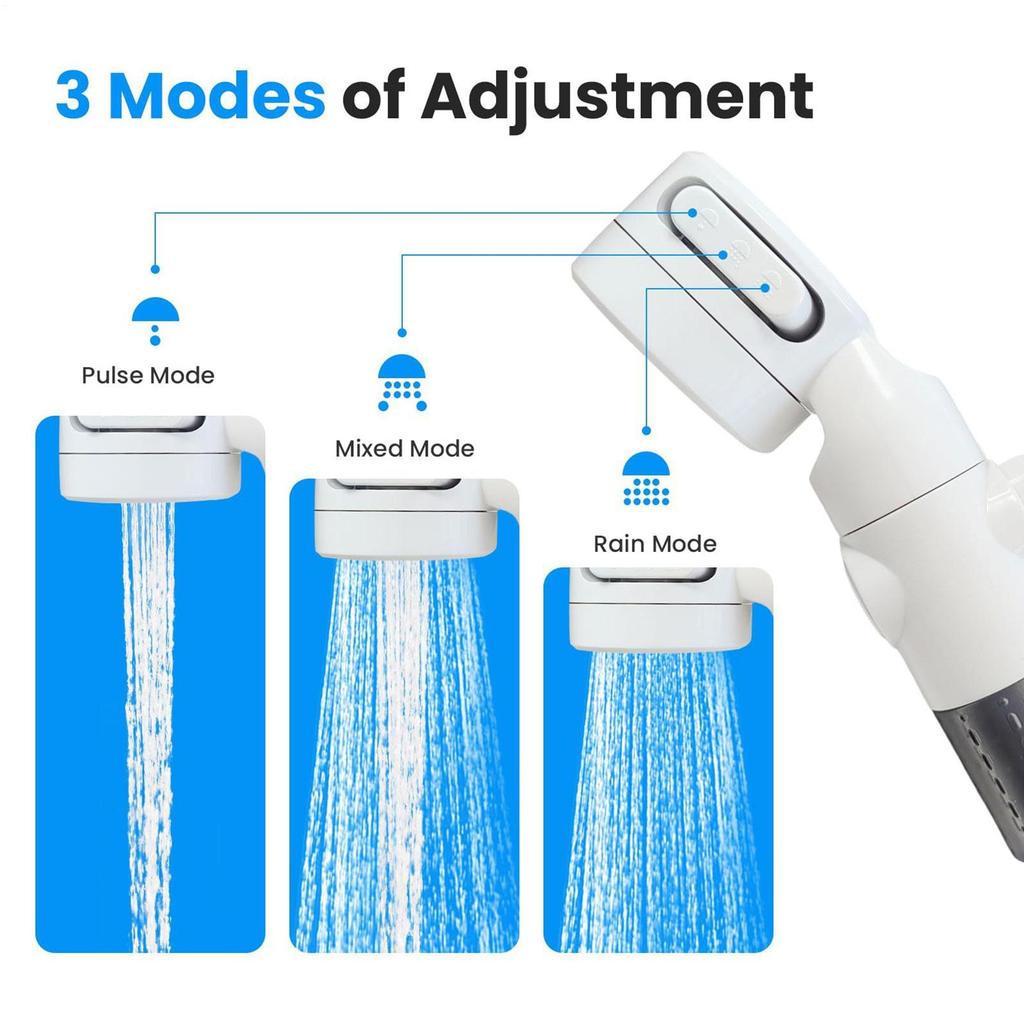 Camping Shower Pump Outdoor Camp Shower Pump Electric Sprayer Head for Car Washing Tent Bathroom Garden Beach Rv Pet Bath Hiking