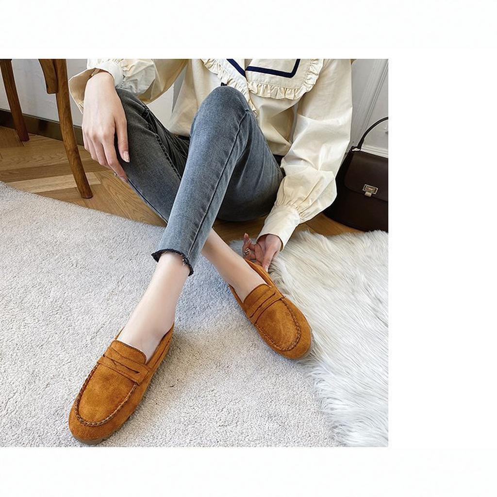 Women's Genuine Suede Moccasin Slippers Shoes with Soft Sole Indoor/Outdoor