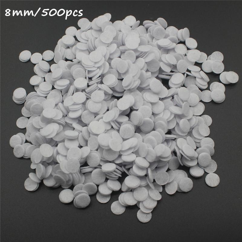 8/10/15/20/25/30/35/40/45/50mm Non Woven Round Felt Circle Pads for DIY Crafting Flower Backing Hair Accessories Vacuum Filters