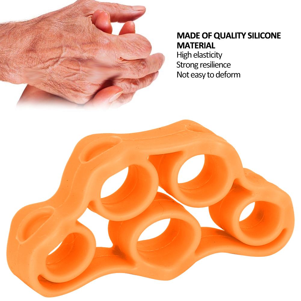 Portable Finger Strength Training Exercise Ring Resistance Loop Hand Grips StrengthenerOrange