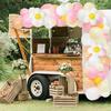 Bohemian Wedding Balloon Arch Small Daisy Balloon Wreath Pink And White Orange Birthday Balloon Background Arrangement