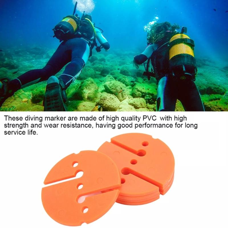 5Pcs Safety Rope Line Marker Round Scubas Dives Line Circle Marker Wreck Cave Dives Marker Diving Accessories Enduring