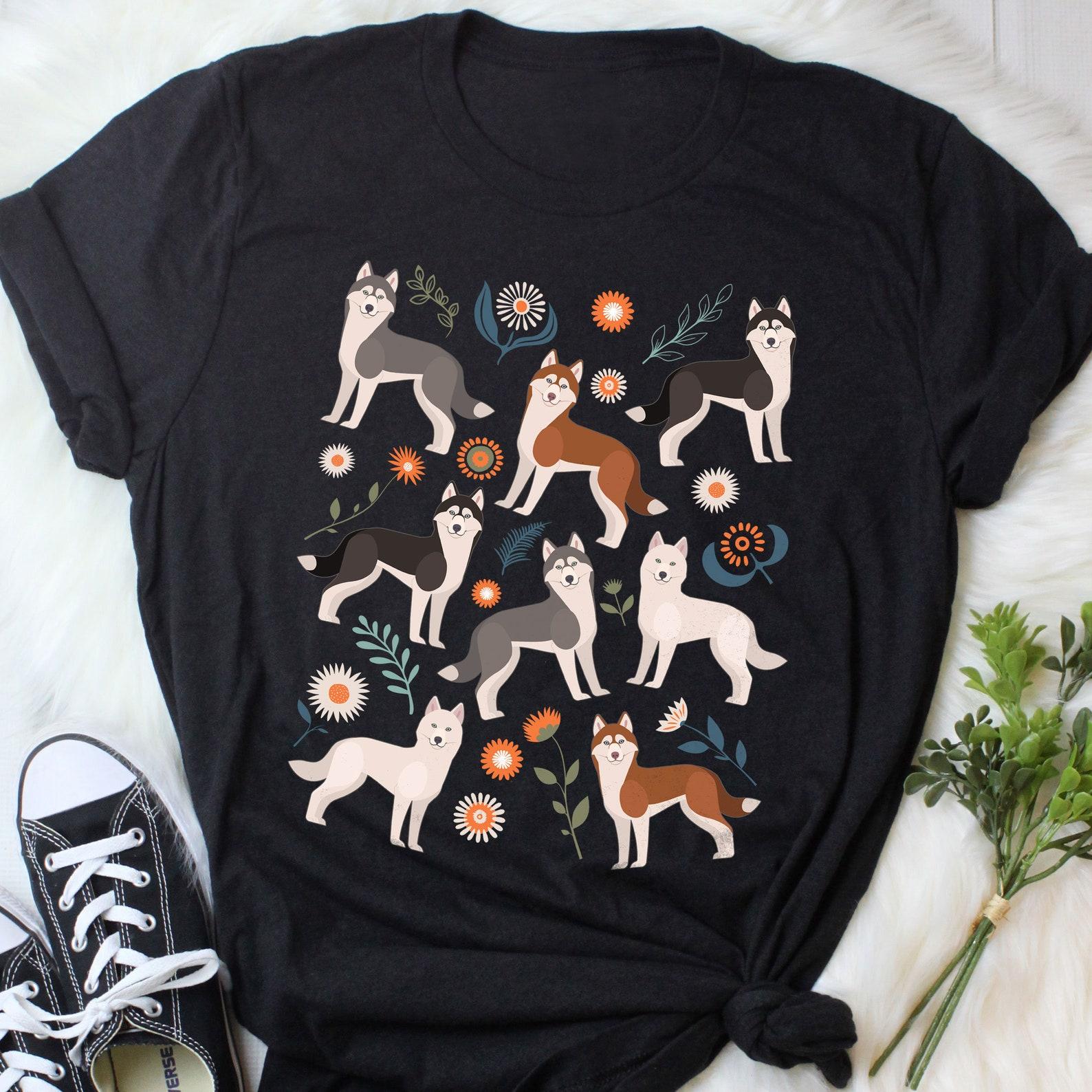 Husky Shirt,  , Dog Lover Gift, Cute Husky T-shirt, Husky Lover Tshirt, Pet Tee, Red Black White Gray Husky, Furry Fandom, Mom, Dad 120