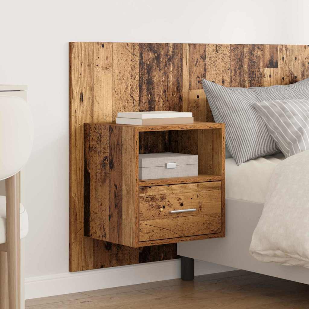 Headboard with Cabinet and Drawers 3 Pcs Reclaimed Wood Effect Particleboard