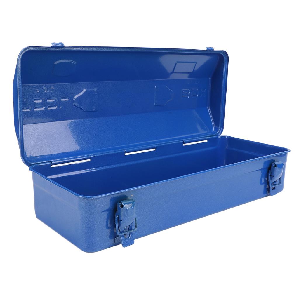 Blue Toolbox Metal Structure High Load Bearing Portable Tool Storage Organizer for Workshop Garage Car Job Site 410