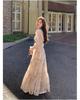 Women's Floral Chiffon Puff Sleeve Dress - French Square Neck, Spring/Autumn Fairy Mori Girl Style