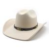 Wind Western Big Cowboy Hat Rivet Woolen Hat Men And Women Big Eaves Outdoor Outing Mountaineering Tibetan Top Hat