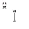 F136 Titanium Labret Stud Internally Threaded Ball Flatback Earring Cartilage Nose Barbell Piercing Jewelry M0.9 Thread