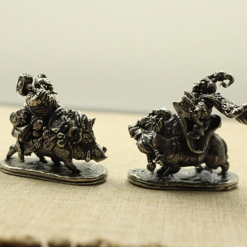 Cartoon Desktop Copper Soldier Decoration Ornaments Retro Dwarf Legionnaire Cavalry Model Figure Toys