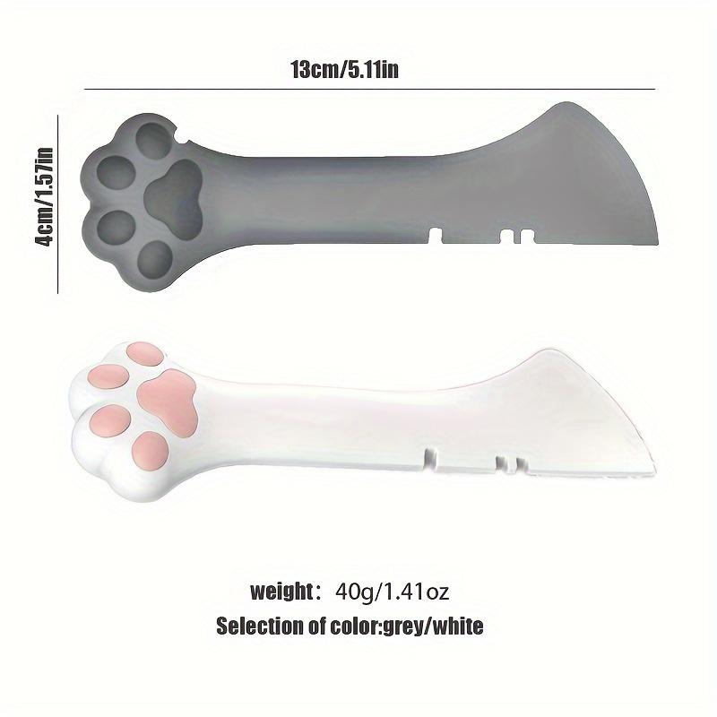1Pc Silicone Pet Can Opener Spoon,Multi-Angle Cleaning Tool for Wet and Dry Cat Food, Ldeal Gift for Cats Pets Canned Food Spoon