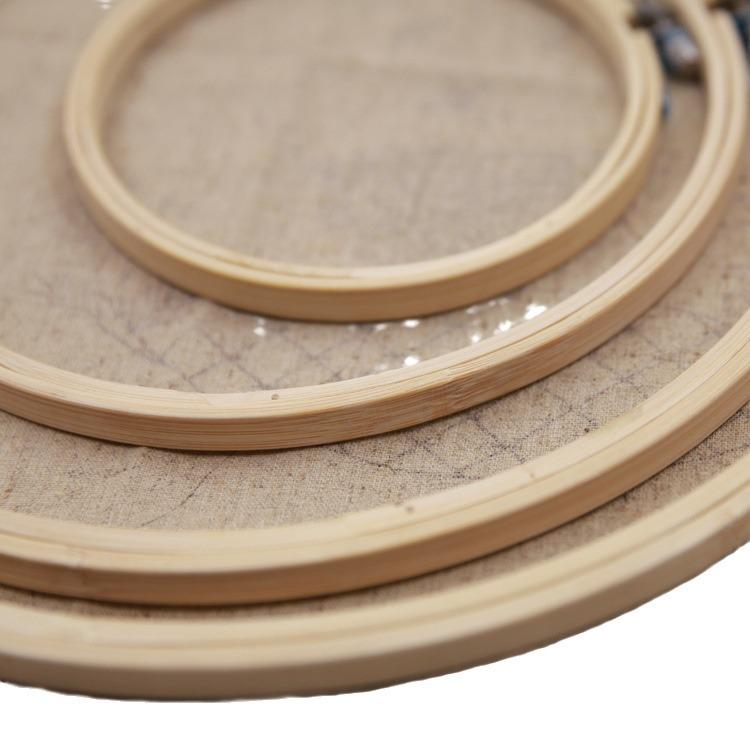 DIY Cross-Stitch Bamboo Embroidery Hoop for Handmade Crafting