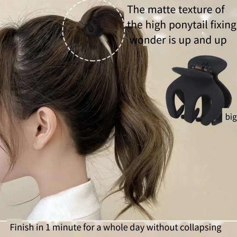 1PZ Pinza per Capelli in Acrilico Opaco a Forma di Zucca Semplice per Coda di Cavallo Alta Mini Testa a Sfera Accessori per Capelli