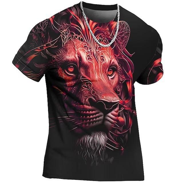 New Animal Beast Eagle Lion 3D Printed Summer Men's T-Shirt