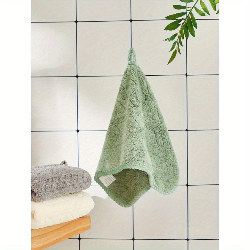 

1 шт. Пшеничный абсорбирующий быстросохнущий коралловый флисовый лицевой платок Декор для дома и ванной 1pc зелёный