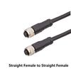 M12 4Pin 5Pin 8Pin 12Pin Double Plug 1M 2M 3M PUR PVC Shield Wire Sensor Connector Straight Angle Male Female Plug Adapter