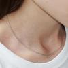 OURPIERRE STRING ROPE CHAIN NECKLACE SILVER
