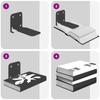 Floating Shelf with Shelf 24 pcs Black 6 x 10.8 x 6.6 cm