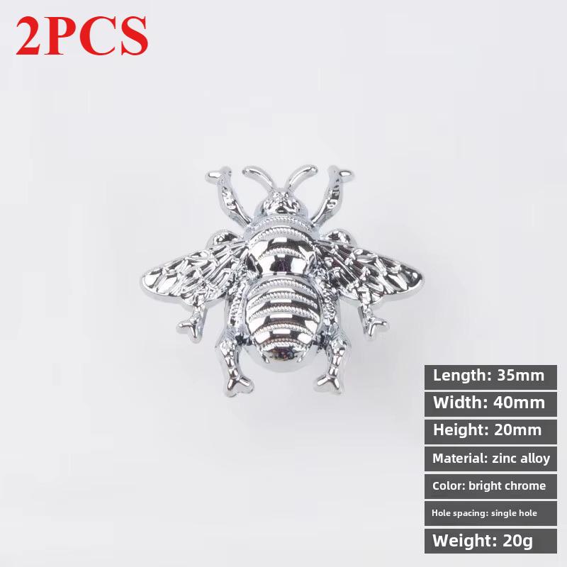 Buton Dulap Albină Drăguță Aliaj Zinc Animal Mâner Sertar pentru Garderobă Cameră Copii Instalare Orificiu Unic butoni sertar muebles