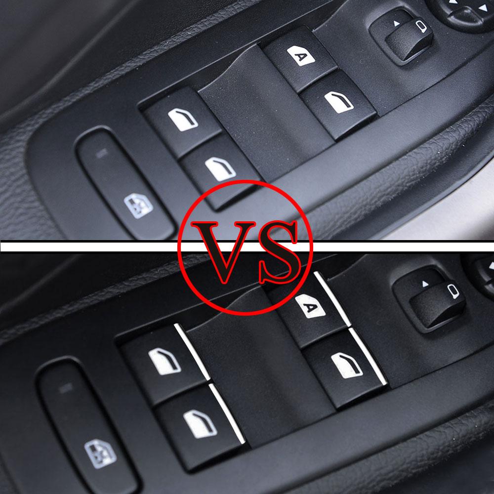 Door Window Lift Button Switch Sequin Trim For Peugeot 2008 3008 408 508 301 308 Citroen C4L C-QUATRE C5 Auto