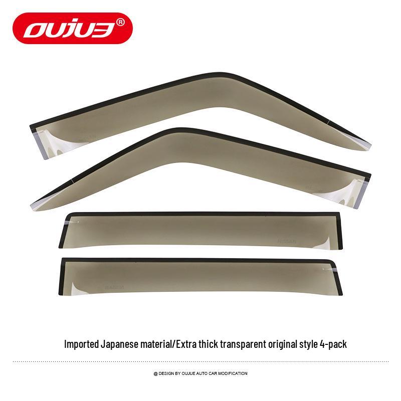 Nissan Patrol Y61 Rain & Sun Visor Window Deflector - Widened & Thickened Car Rainproof Board for Exterior Modification
