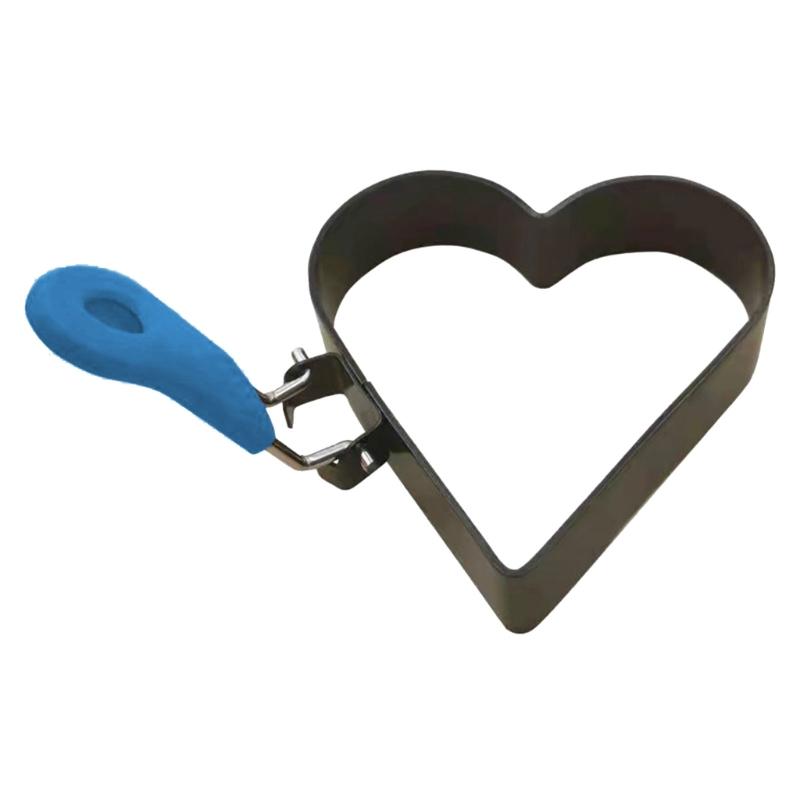 Large Heart Eggs Rings Stainless Steels Heart Eggs Rings for Perfectly Shape Eggs and Pancakes In the Kitchens