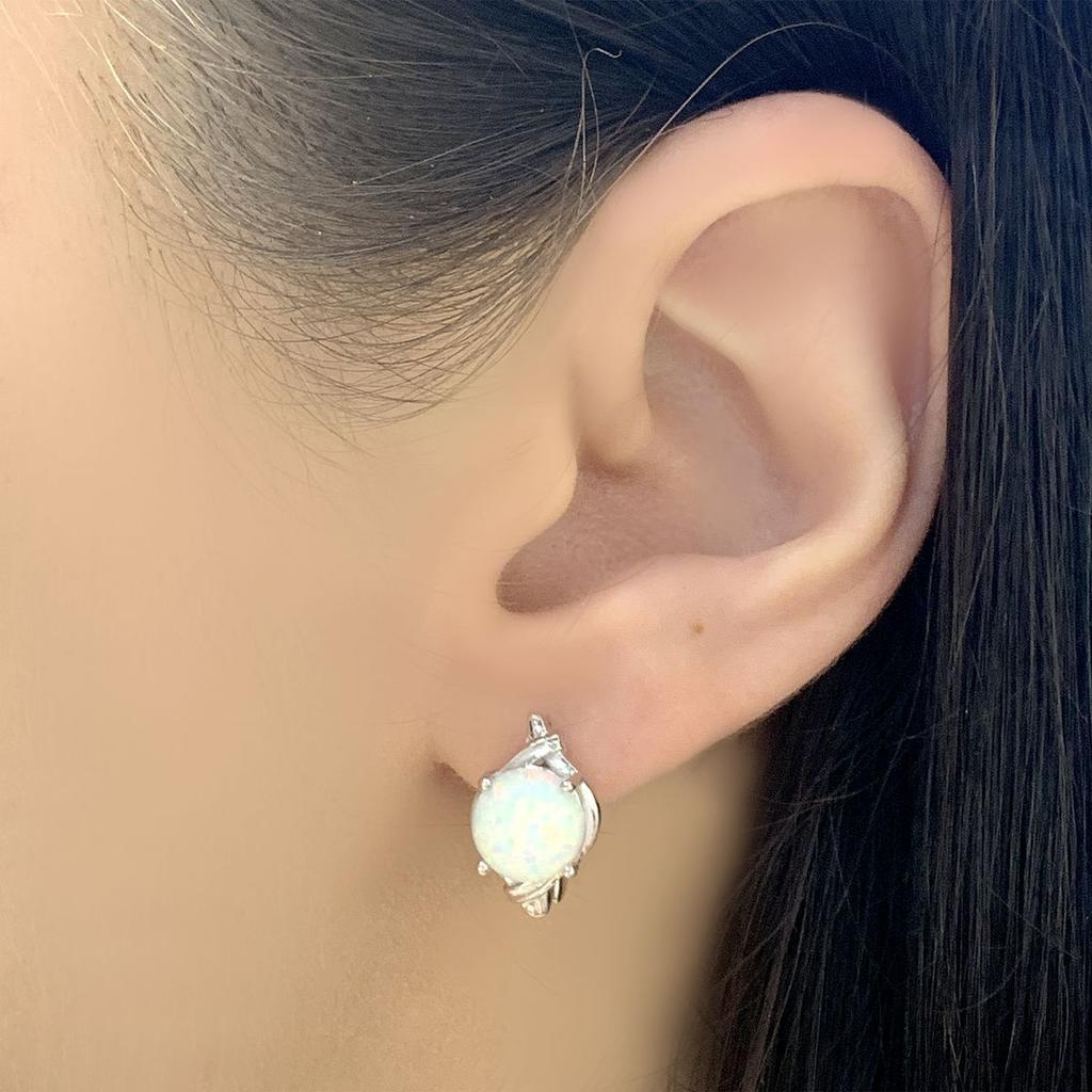 Серебряные серьги с опалом 1.833ct (1962992)