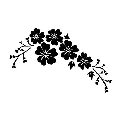 Blumenblüten-Aufkleber auf dem Auto, Vinyl-Aufkleber, wasserfeste Dekoration, Autoaufkleber