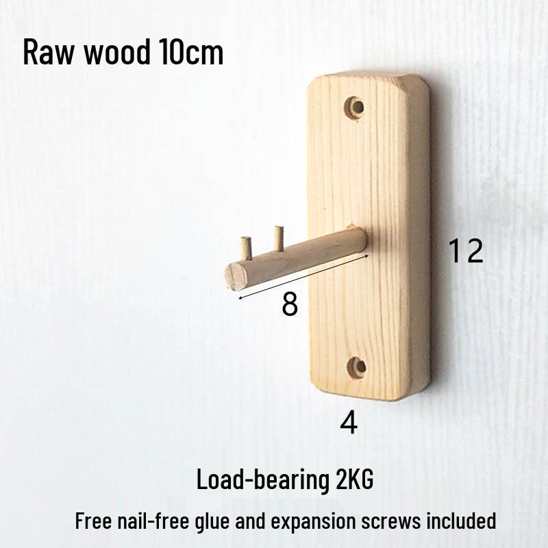 Large Outdoor Wall-Mounted Solid Wood Hook Wind Chime