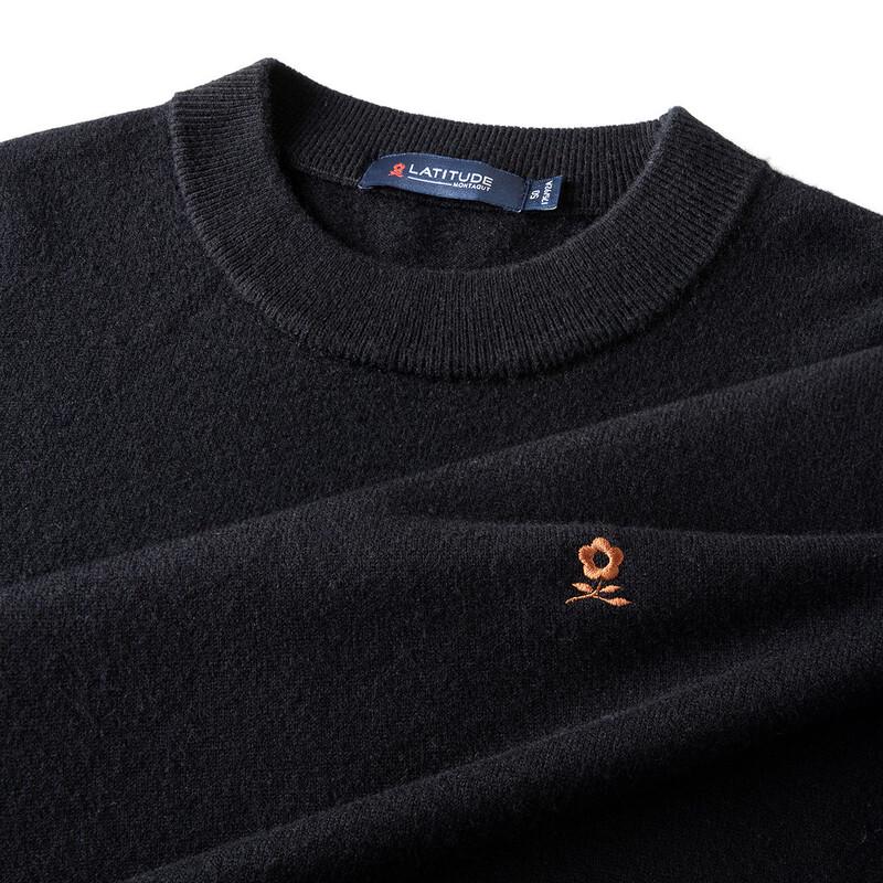 MONTAGUT Men's 100% Merino Wool Crew Neck Sweater