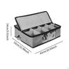 Coffee Cup Storage Box Tea Cups Container Zipper with Dividers Multipurpose Convenient Clear Window