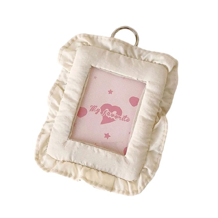 Easy Hanging Cloth Pillow Photocard Holder For Mini Photos Cards Compact Decorative Keychain Accessory