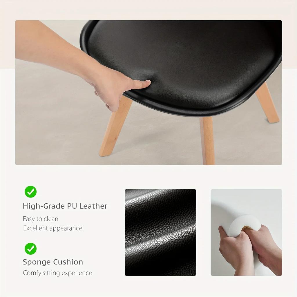 Silla de Comedor Moderna Silla Nórdica para el Hogar Silla Minimalista con Respaldo para Comedor, Sala de Estar