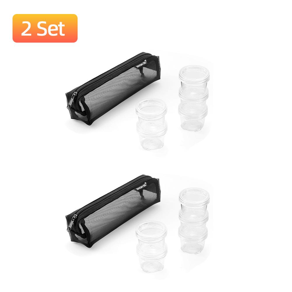 Camping Spice Kit With 5 Clear Seasoning Bottles Condiment Container Portable Travel Spice Container For Picnic Cooking Barbecue