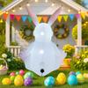 1.8M/6FT Happy Easter Inflatable Toys White Rabbit Embracing Easter Eggs Decor LED Lights Model Outdoor Garden Party Ornaments