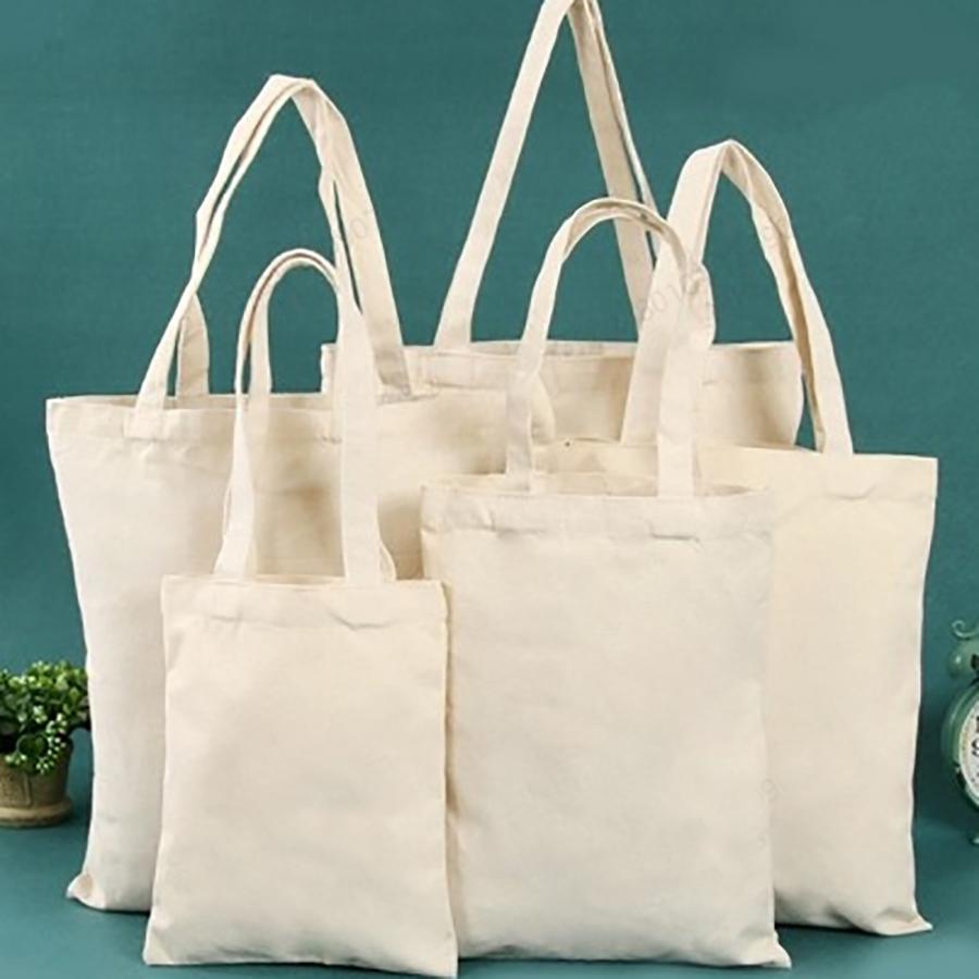 Bolsa de Lona Satchel em Branco Bolsa de Ombro Estudante para Compras Algodão Logotipo Personalizado Cor Impressa Bolsa de Lona Publicitária