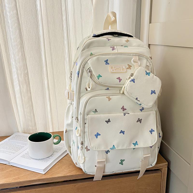 Bear Printed Backpack Student Schoolbag Women's Lightweight Backpack