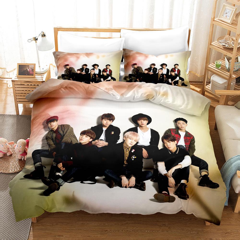 3Dbts Youth Group Three-Piece Quilt Cover Four-Piece Bedding Home Textile