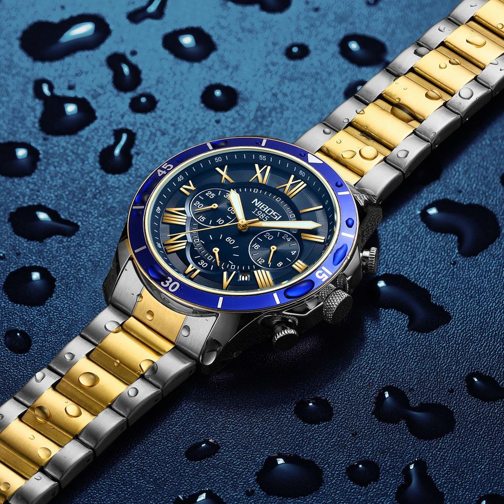 Men'S High-Value Business Watch, Three-Eye Six-Hand Chronograph Quartz Watch