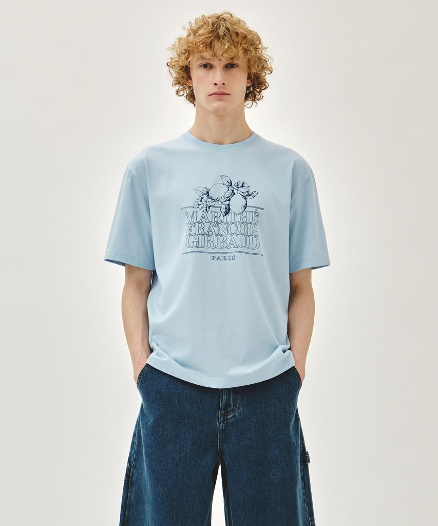 Malittepeulangsowajeobeo Aerocool Lemon Classic Logo Tee Ice Blue