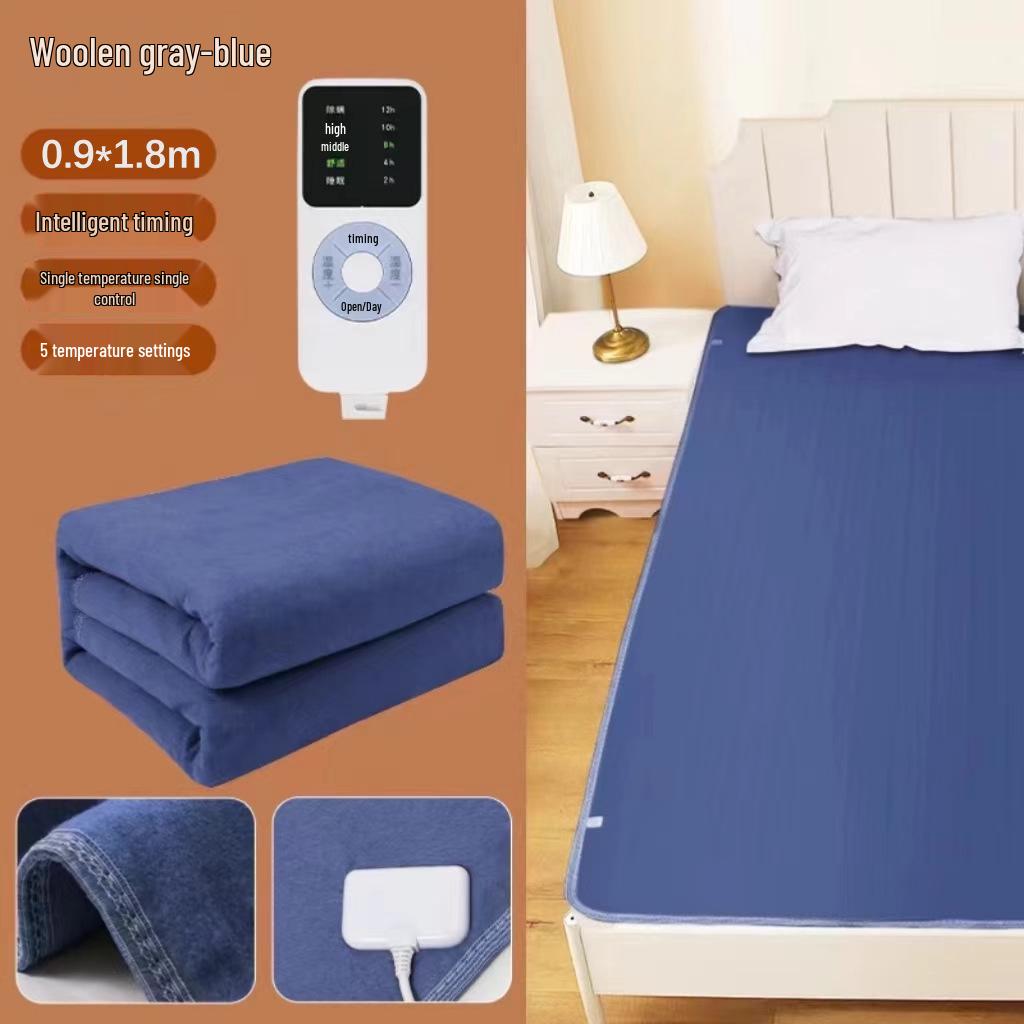 Smart Dual-Control Electric Heating Blanket - Leak-Proof, Constant Temperature, Safe, Waterproof for Home Use